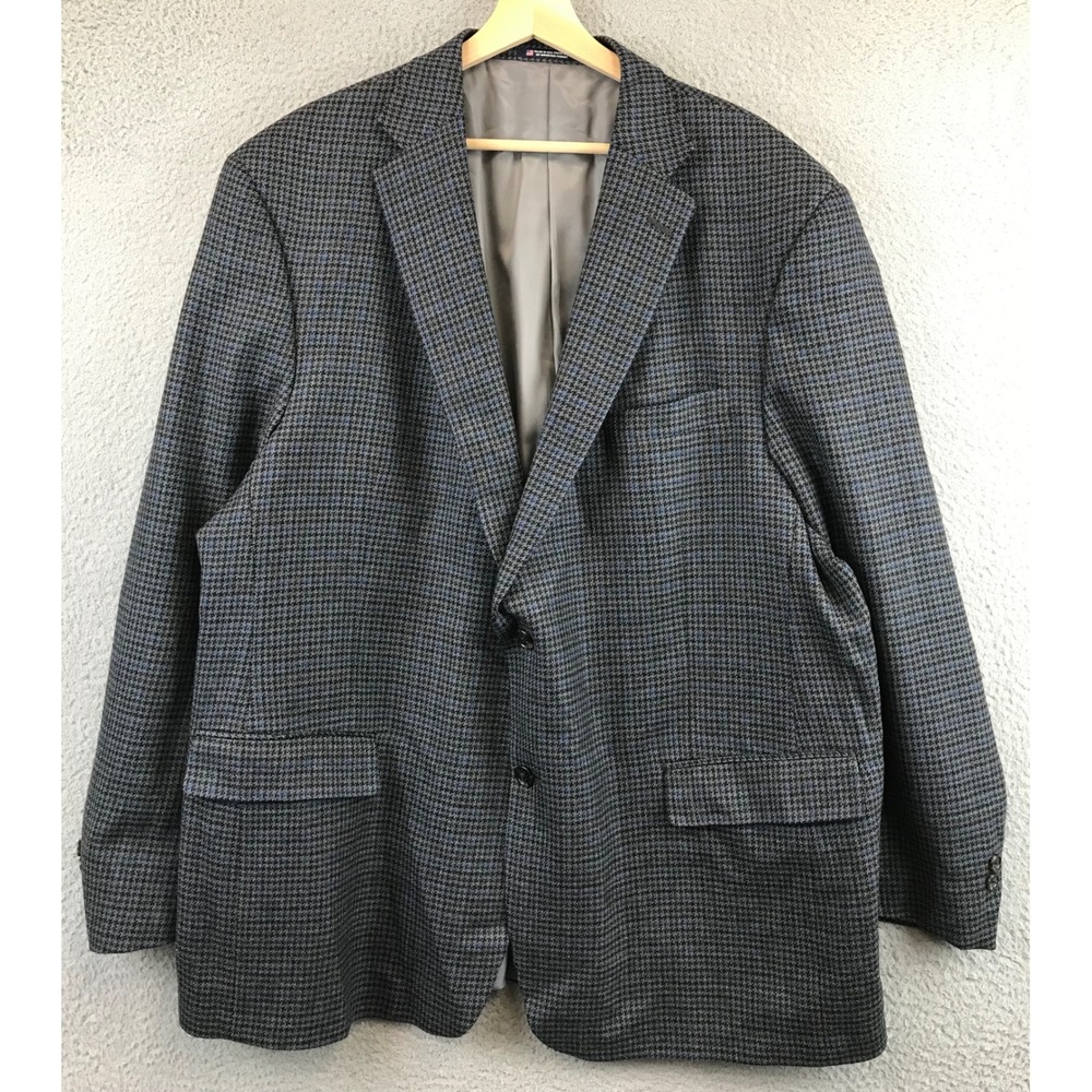 Vintage Hart‎ Schaffner Marx Blazer Sport Coat Jacket  Button Front Pockets 50R